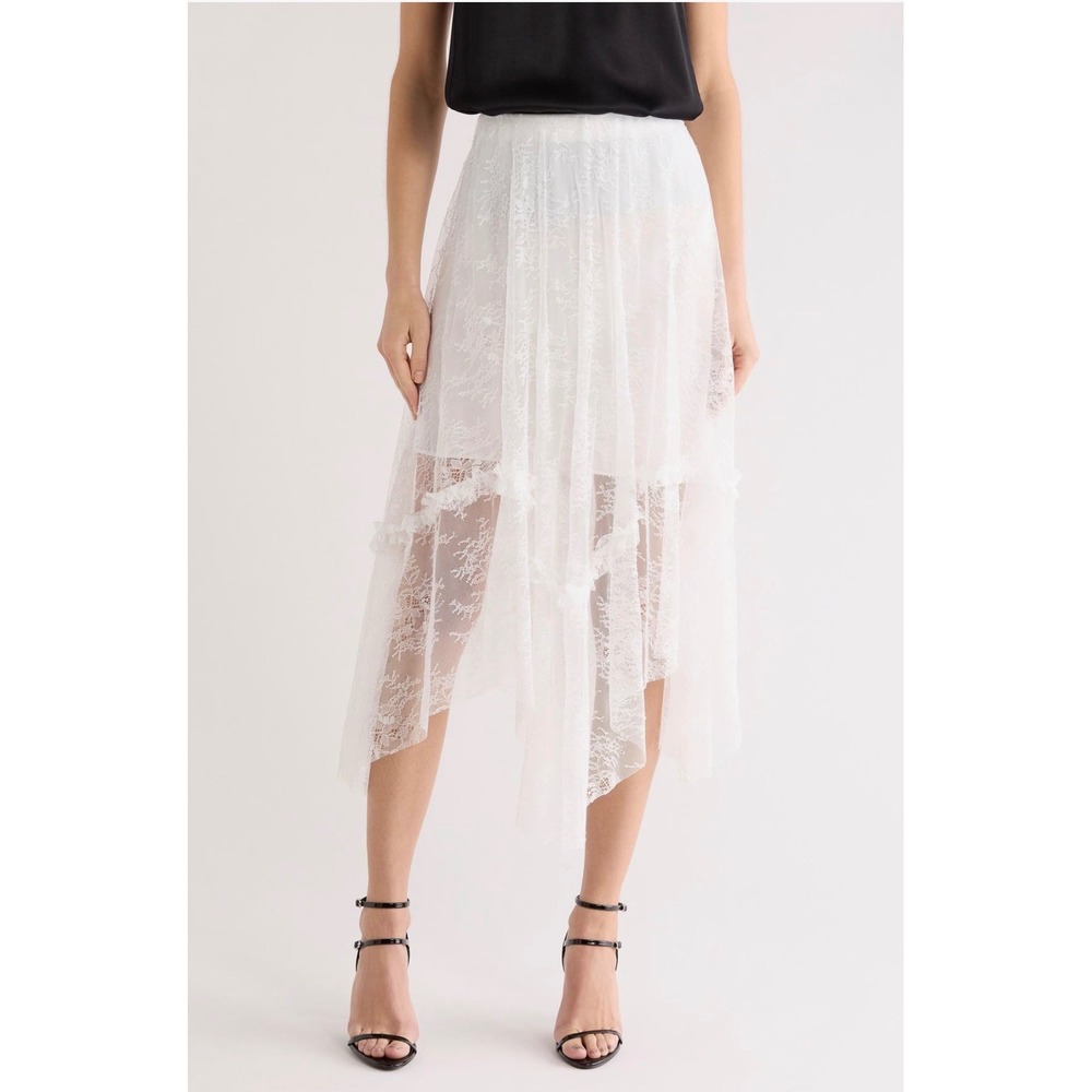 ALL SAINTS Josie Asymmetric Lace Skirt Size 10